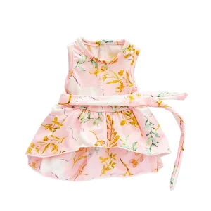Robe fille Aline floral coton printemps été 36 ans occasion spéciale usage quotidien accessoire mode enfant