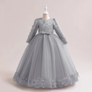 Robe princesse brodée fleurs filles robe longue été robe anniversaire robe vacances robe décontractée robe mode filles 713 ans