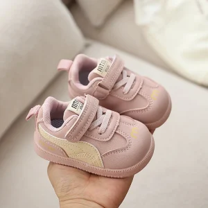 Baskets décontractées bébé garçon chaussures sport semelle souple style rétro confort automne 2025 pink Baskets décontractées bébé garçon chaussures sport semelle souple style rétro confort automne 2025 pink