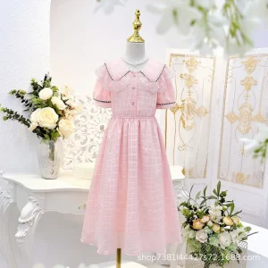 Robe d&rsquo;été 2025 pour filles : Robe princesse fleurie taille 38 ans style chic et doux idéale pour les occasions spéciales