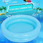Baignoire gonflable bébé 03 ans piscine intérieur extérieur sécurité pratique bain d&rsquo;été accessoires bébé PVC bleu clair design moderne facile à installer sans accessoires