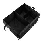 Organisateur coffre voiture étanche durable rangement multiple boîte pliable portable compartiments nylon polyester noir