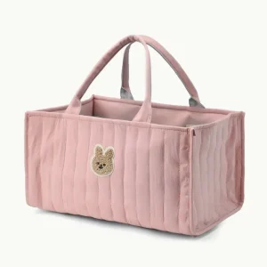 Sac de rangement multicompartiments pour couches portable en polyester durable design mignon lapin rose idéal pour bébé et sorties Sac de rangement multicompartiments pour couches portable en polyester durable design mignon lapin rose idéal pour bébé et sorties