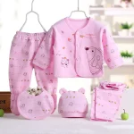 Ensemble de vêtements en coton pour bébé pyjama mignon avec motif hedgehog under the tree 5 pièces 03 mois cadeau bébé