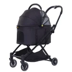 Poussette compacte bébé tissu respirant design moderne 4 roues pliable noir urban parents comfort stroller