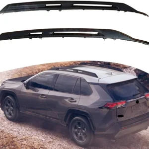 Barres de toit voiture Toyota RAV4 Adventure 20192024 noir mat accessoires toit robustes design moderne fixation facile transport encombrants