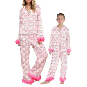 Pyjama Noël mère et fille ensemble sommeil festif doux et confortable style joyeux idéal pour fêtes familiales Pyjama Noël mère et fille ensemble sommeil festif doux et confortable style joyeux idéal pour fêtes familiales