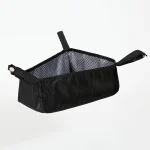 Sac de rangement universel pour poussette bébé panier portable en maille jouets en tissu planche rigide accessoire de poussette noir