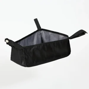 Sac de rangement universel pour poussette bébé panier portable en maille jouets en tissu planche rigide accessoire de poussette noir