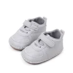 Baskets en PU à semelle souple coordonnée bébé garçon fille chaussures de marche nouveauné premiers pas style épuré confortable respirant 012 mois