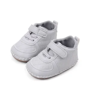 Baskets en PU à semelle souple coordonnée bébé garçon fille chaussures de marche nouveauné premiers pas style épuré confortable respirant 012 mois Baskets en PU à semelle souple coordonnée bébé garçon fille chaussures de marche nouveauné premiers pas style épuré confortable respirant 012 mois