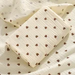 Couverture bébé en coton douce respirante motif cœur idéale pour poussette lit et nursery