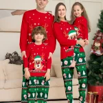 Ensemble pyjama Noel famille 2024 vêtements assortis pour mère père et enfant style européen matériau doux qualité premium