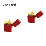 Gag amusant, accessoires cadeaux d&rsquo;anniversaire, décoration de bureau, boîte cadeau Surprise, jouets, doigt du milieu dans la boîte, fournitures artisanales, Figurine de décoration – 2pcs red