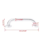 Barre d&rsquo;appui salle de bain bébé acier inoxydable 25cm support sécurité douche toilette design moderne