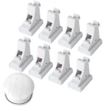 Serrure de sécurité magnétique pour bébé clips de protection invisible limiteur de tiroirs 9 clips en plastique design moderne usage familial