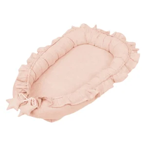 Bassinet nouveauné bébé couffin lit d&rsquo;appoint confortable sécurité design moderne rose pâle tissu doux cradle bébé
