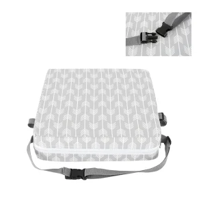 Coussin pliable pour bébé extérieur modern design portable confortable motifs flèches coloris gris usage camping piquenique outings familiales qualité supérieure durable facile maintenance