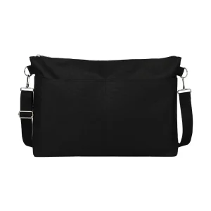 Sac suspendu portable pour poussette bébé grande capacité étanche noir design minimaliste polyester ajustable pratique maman