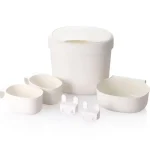 Ensemble de rangement en plastique pour bébé 4 contenants clips de fixation organisation design minimaliste