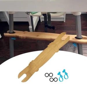 Reposepieds bambou pour chaise haute bébé universel design moderne confortable en bambou naturel accessoires inclus