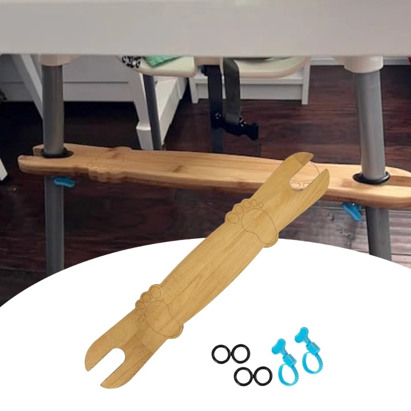 Reposepieds bambou pour chaise haute bébé universel design moderne confortable en bambou naturel accessoires inclus