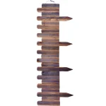 Portemanteaux mural en bois naturel intérieur/extérieur décoration rustique suspension vêtements sacs accessoire pratique