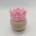 Couronne princesse bébé en crochet accessoire photo naissance cadeau naissance fille garçon rose clair 06 mois
