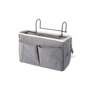 Organisateur mural bébé rangement soins tissu Canvas fer moderne poches extérieures gris foncé Organisateur mural bébé rangement soins tissu Canvas fer moderne poches extérieures gris foncé