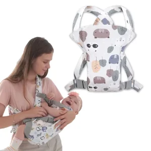 Portebébé ergonomique 036 mois tissu respirant bretelles rembourrées design animalier cadeau naissance
