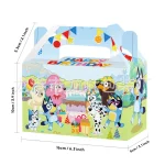 Boîte à gâteaux anniversaire enfants carton portable personnages cartoon Happy Birthday 16x8x10 cm cadeau fête